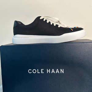 Cole Haan Men's GrandPro Rally Laser Cut Sneaker Black Nubuck 10 C32080